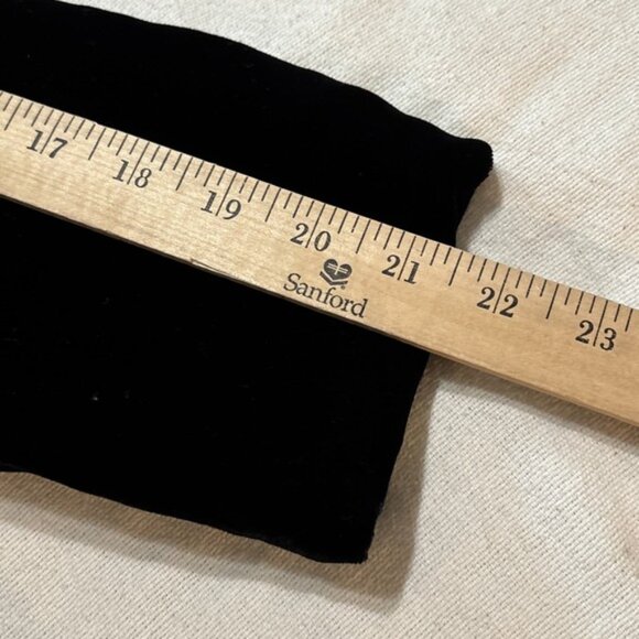 VTG Black Velvet Duster Coat Rhinestone Buttons Long 60's Luxury Romantic Sz S - Picture 8 of 14